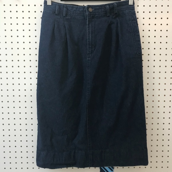 Vintage Denim Knee-Length Skirt - Picture 1 of 8